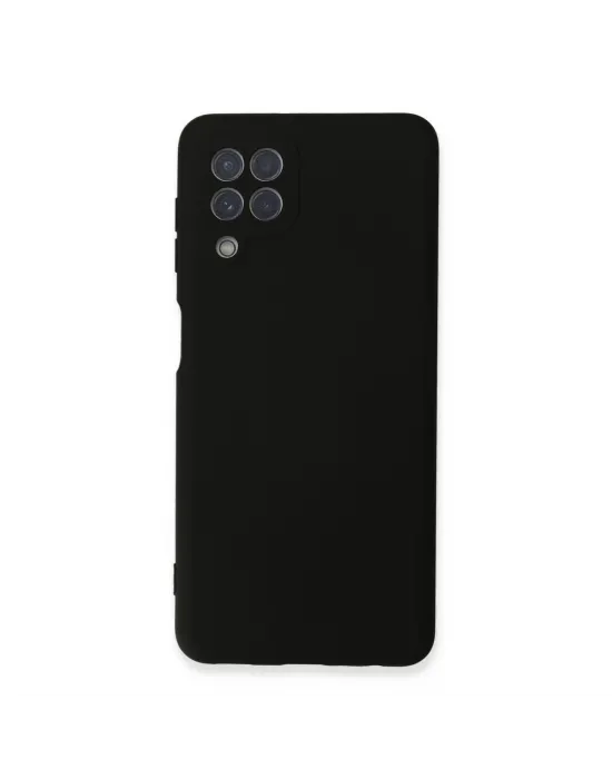 Samsung Galaxy A22 Kılıf Nano İçi Kadife Silikon - Siyah