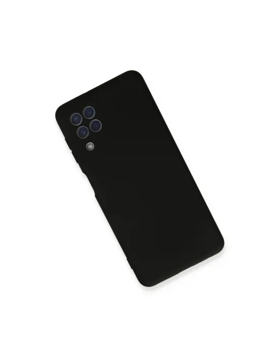 Samsung Galaxy A22 Kılıf Nano İçi Kadife Silikon - Siyah