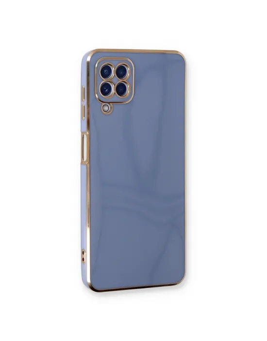 Samsung Galaxy A22 Kılıf Volet Silikon - Mavi