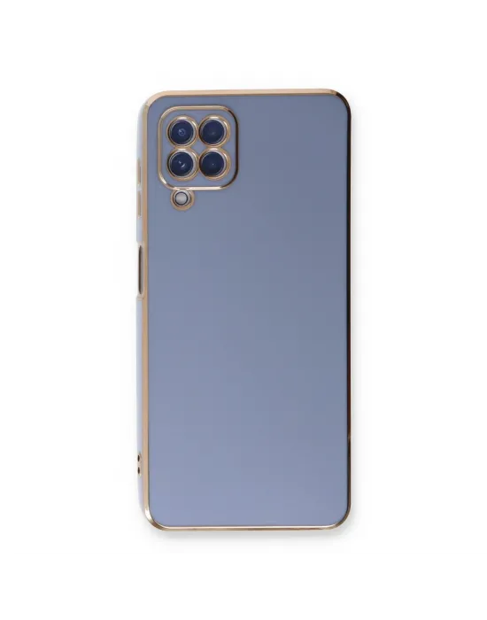 Samsung Galaxy A22 Kılıf Volet Silikon - Mavi