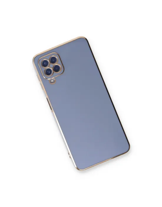 Samsung Galaxy A22 Kılıf Volet Silikon - Mavi