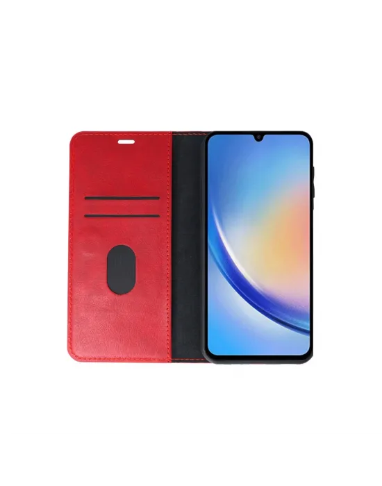 Samsung Galaxy A24 4g Kılıf Trend S Plus Kapaklı Kılıf - Kırmızı