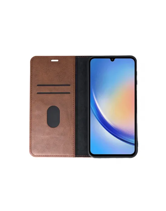 Samsung Galaxy A24 4g Kılıf Trend S Plus Kapaklı Kılıf - Taba