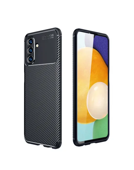 Samsung Galaxy A26 Kılıf Auto Focus Karbon Kapak - Siyah