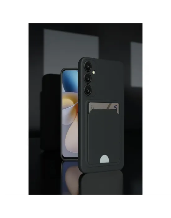 Samsung Galaxy A26 Kılıf Kelvin Kartvizitli Silikon - Siyah