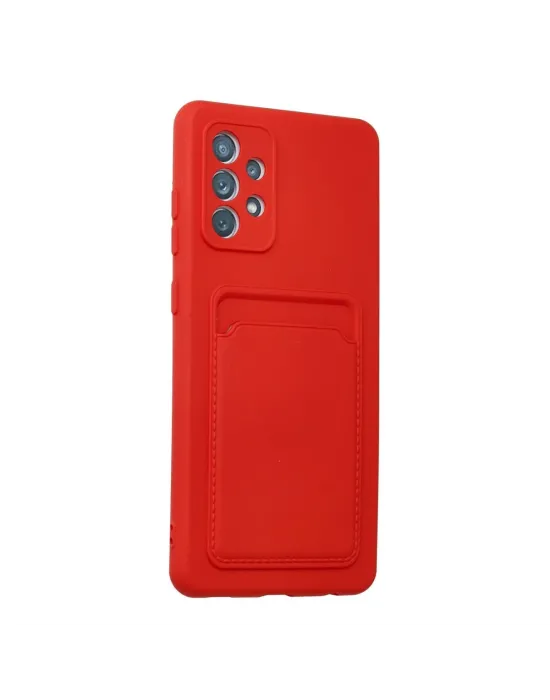 Samsung Galaxy A32 Kılıf Kelvin Kartvizitli Silikon - Kırmızı