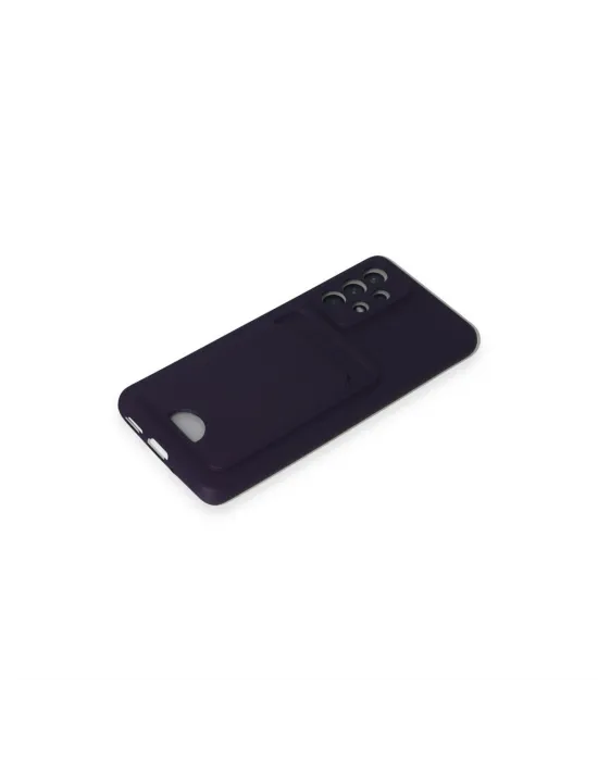 Samsung Galaxy A33 5g Kılıf Kelvin Kartvizitli Silikon - Derin Mor