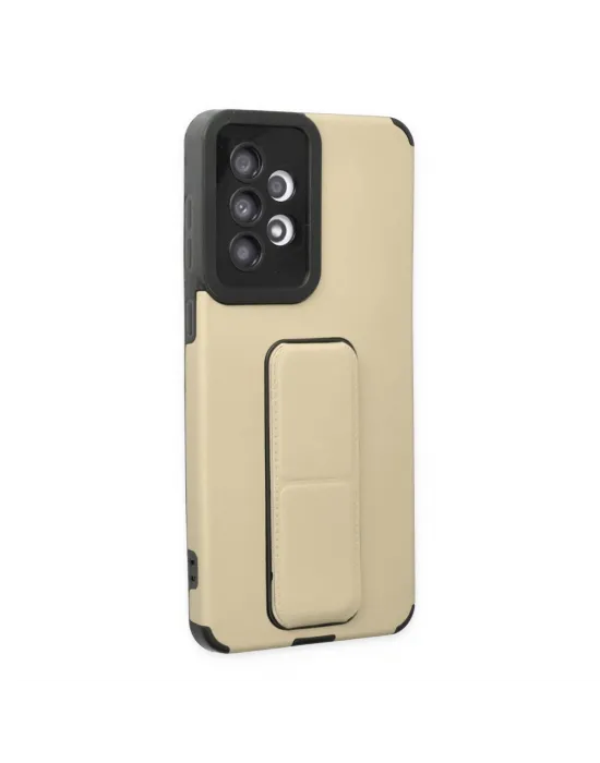 Samsung Galaxy A33 5g Kılıf Mega Standlı Silikon - Gold