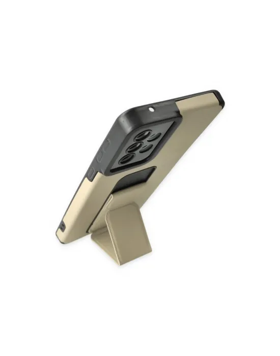 Samsung Galaxy A33 5g Kılıf Mega Standlı Silikon - Gold