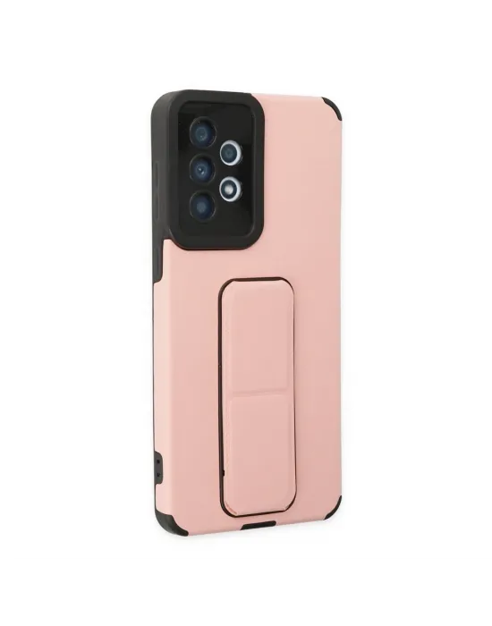 Samsung Galaxy A33 5g Kılıf Mega Standlı Silikon - Pudra