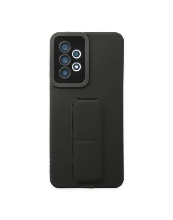 Samsung Galaxy A33 5g Kılıf Mega Standlı Silikon - Siyah