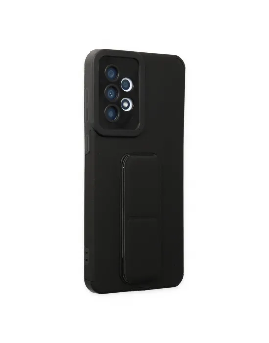 Samsung Galaxy A33 5g Kılıf Mega Standlı Silikon - Siyah