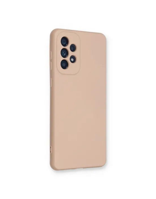 Samsung Galaxy A33 5g Kılıf Nano İçi Kadife Silikon - Pudra