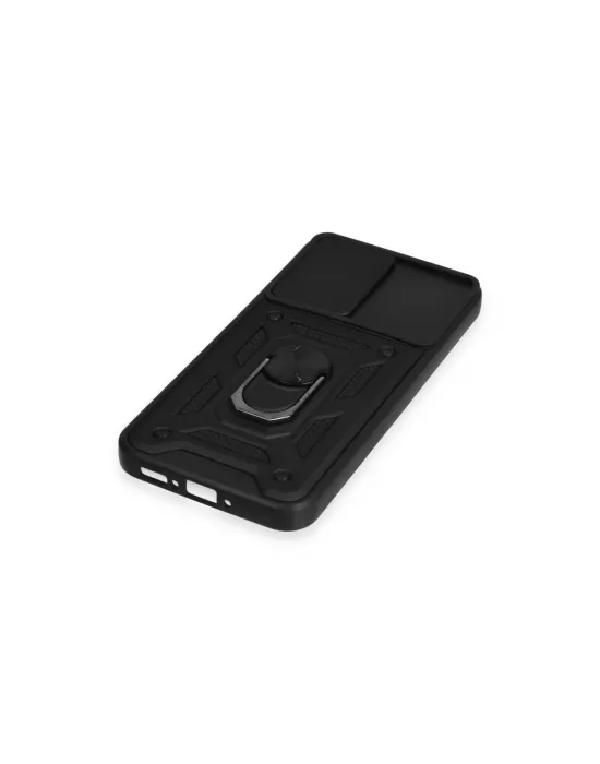 Samsung Galaxy A34 5g Kılıf Pars Lens Yüzüklü Silikon - Siyah