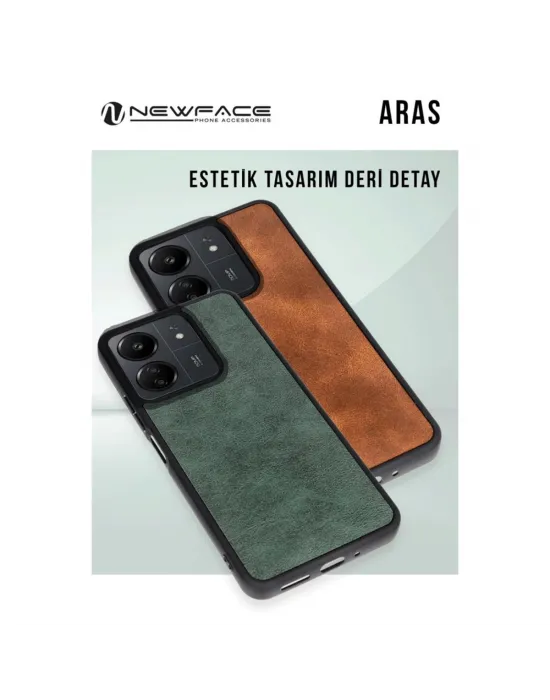 Samsung Galaxy A36 Kılıf Aras Deri Kapak - Koyu Yeşil