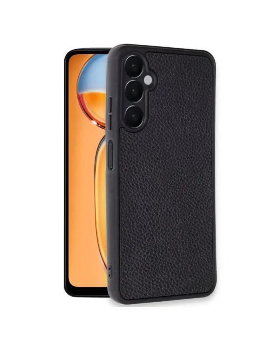 Samsung Galaxy A36 Kılıf Aras Deri Kapak - Siyah
