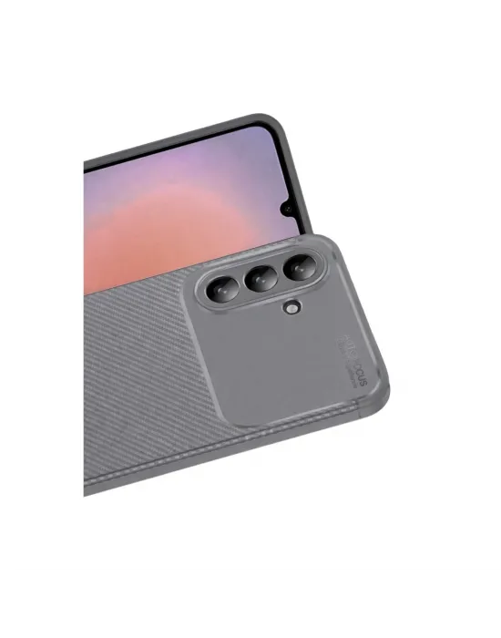 Samsung Galaxy A36 Kılıf Auto Focus Karbon Kapak - Gri