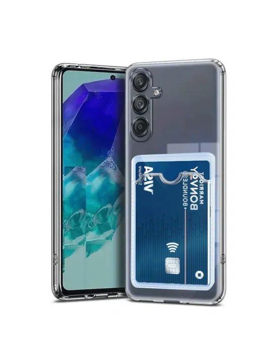 Samsung Galaxy A36 Kılıf Kart Şeffaf Silikon - Şeffaf