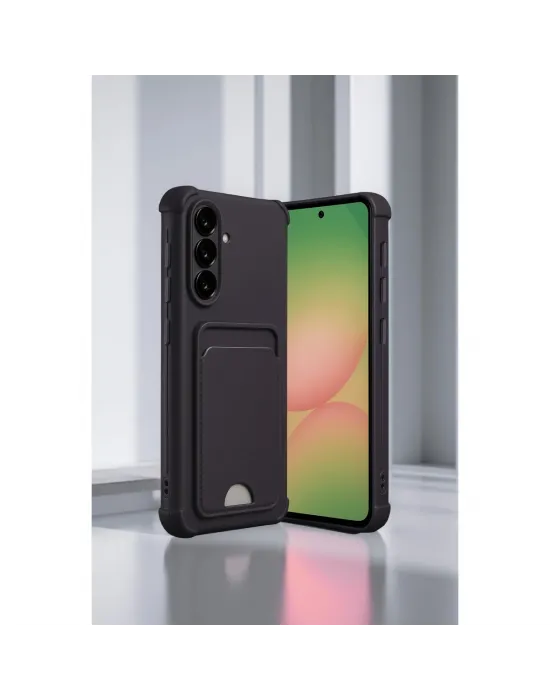 Samsung Galaxy A36 Kılıf Kelvin Kartvizitli Silikon - Derin Mor