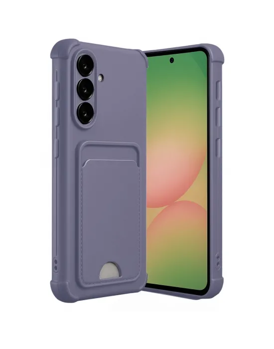 Samsung Galaxy A36 Kılıf Kelvin Kartvizitli Silikon - Lila