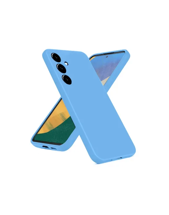 Samsung Galaxy A36 Kılıf Nano İçi Kadife Silikon - Mavi
