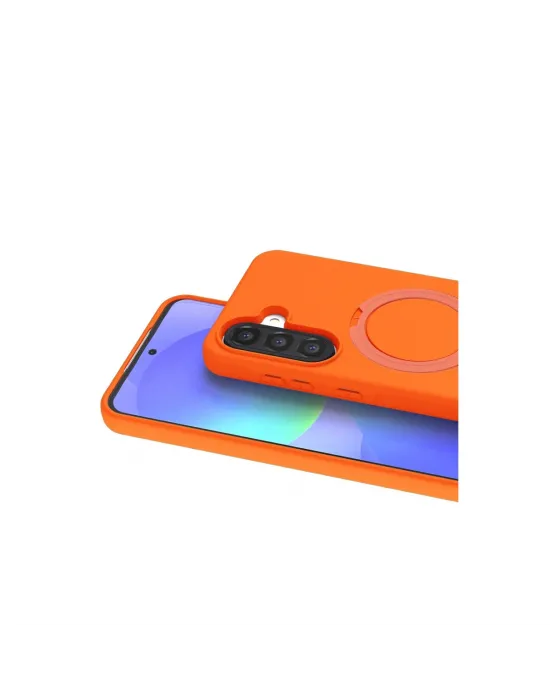 Samsung Galaxy A37 5g Regal Magsafe Standlı Kapak - Turuncu