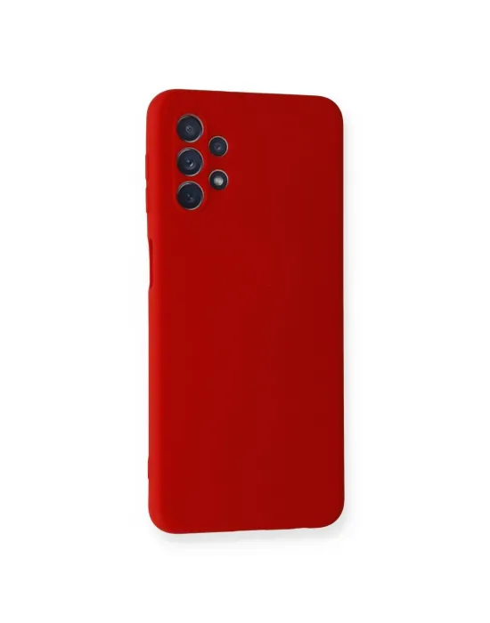 Samsung Galaxy A52 Kılıf Nano İçi Kadife Silikon - Kırmızı