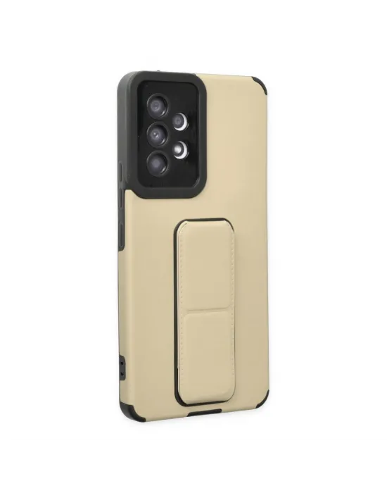 Samsung Galaxy A53 5g Kılıf Mega Standlı Silikon - Gold