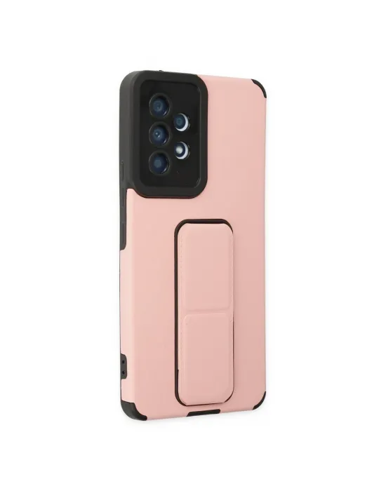 Samsung Galaxy A53 5g Kılıf Mega Standlı Silikon - Pudra
