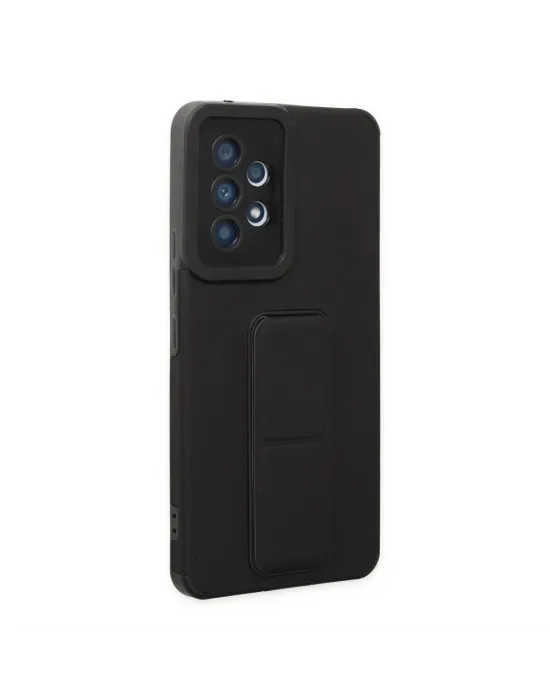 Samsung Galaxy A53 5g Kılıf Mega Standlı Silikon - Siyah
