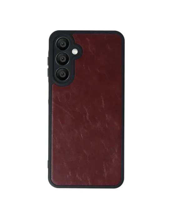 Samsung Galaxy A55 5g Kılıf Aras Deri Kapak - Bordo