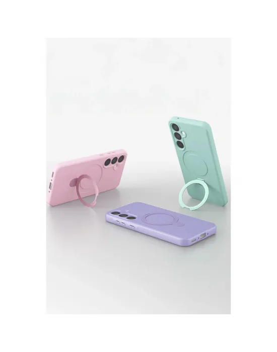 Samsung Galaxy A55 5g Regal Magsafe Standlı Kapak - Derin Mor
