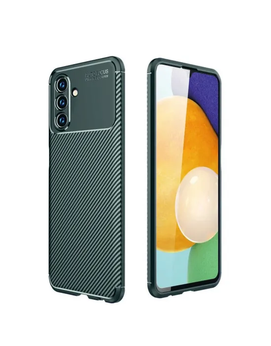 Samsung Galaxy A56 Kılıf Auto Focus Karbon Kapak - Koyu Yeşil