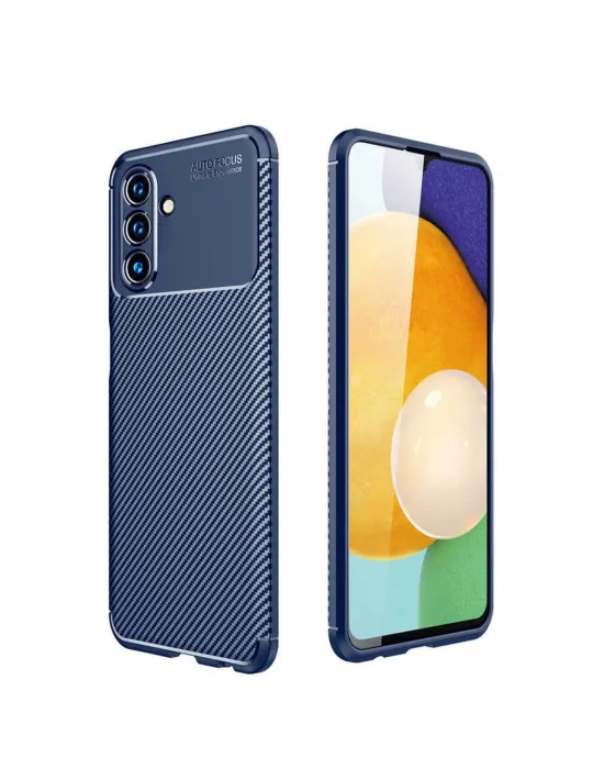 Samsung Galaxy A56 Kılıf Auto Focus Karbon Kapak - Lacivert