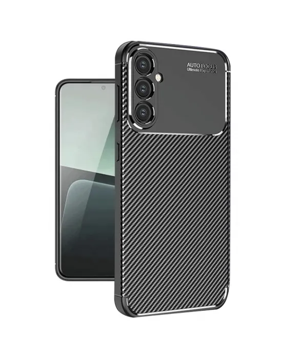 Samsung Galaxy A56 Kılıf Auto Focus Karbon Kapak - Siyah