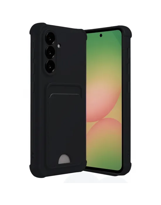 Samsung Galaxy A56 Kılıf Kelvin Kartvizitli Silikon - Siyah