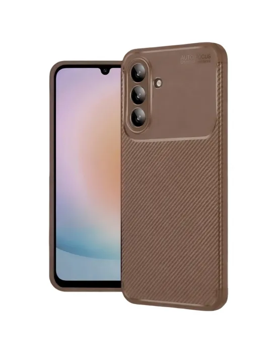 Samsung Galaxy A57 5g Auto Focus Karbon Kapak - Kahverengi