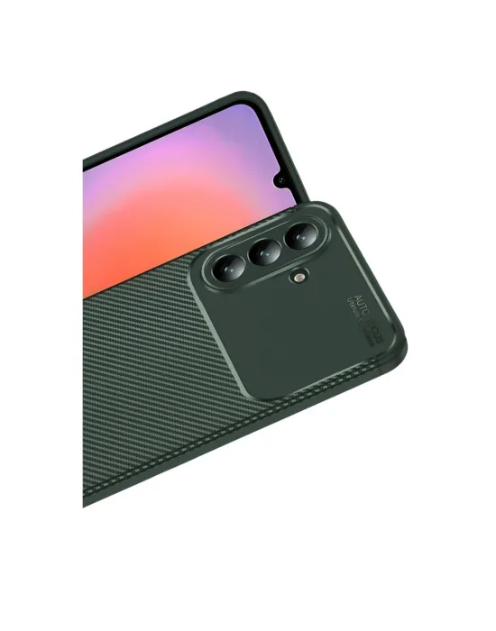 Samsung Galaxy A57 5g Auto Focus Karbon Kapak - Koyu Yeşil