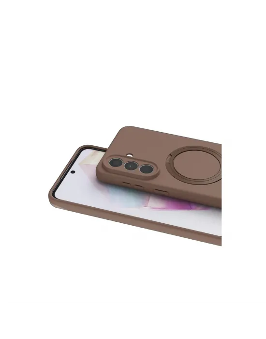 Samsung Galaxy A57 5g Regal Magsafe Standlı Kapak - Çöl Titanyum