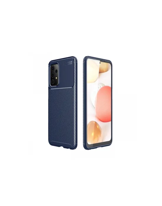 Samsung Galaxy A72 Kılıf Auto Focus Karbon Kapak - Lacivert