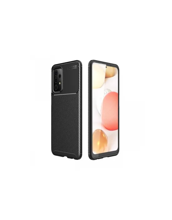 Samsung Galaxy A72 Kılıf Auto Focus Karbon Kapak - Siyah