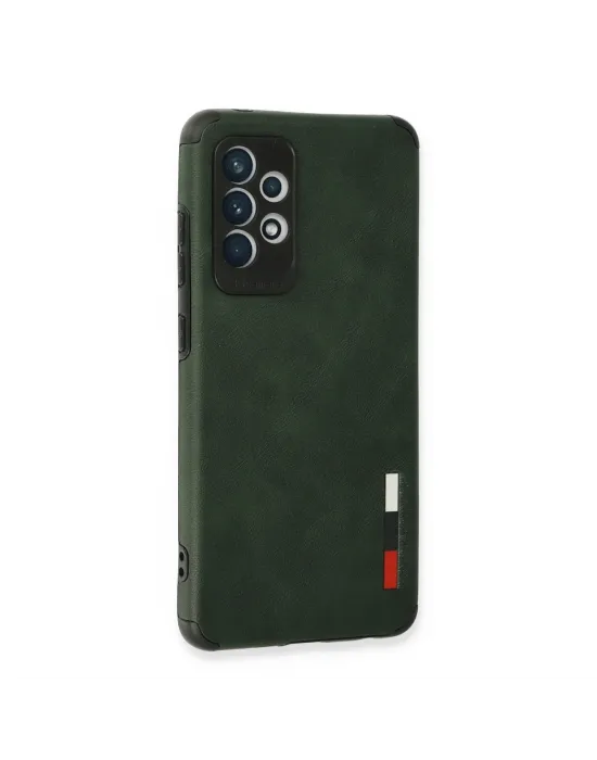 Samsung Galaxy A72 Kılıf Loop Deri Silikon - Yeşil