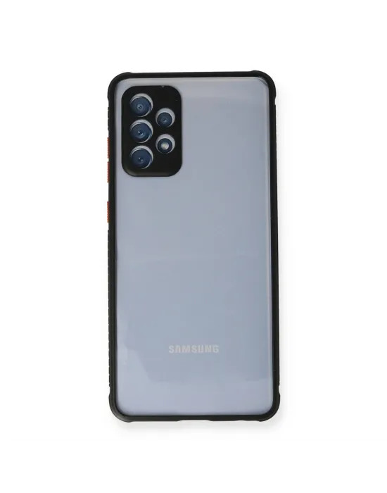 Samsung Galaxy A72 Kılıf Miami Şeffaf Silikon - Siyah
