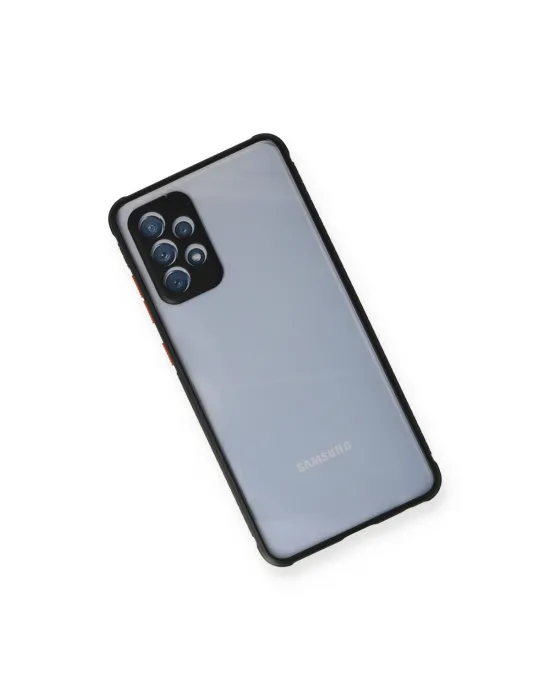 Samsung Galaxy A72 Kılıf Miami Şeffaf Silikon - Siyah