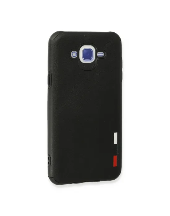Samsung Galaxy J7 Kılıf Loop Deri Silikon - Siyah