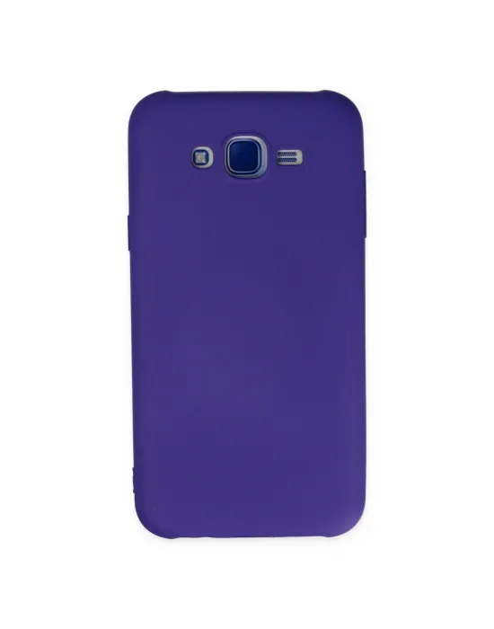 Samsung Galaxy J7 Kılıf Nano İçi Kadife Silikon - Mor