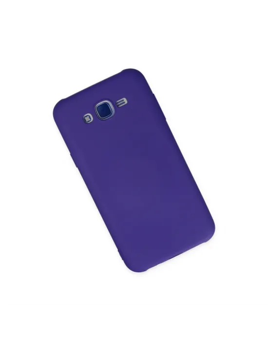 Samsung Galaxy J7 Kılıf Nano İçi Kadife Silikon - Mor