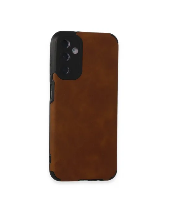 Samsung Galaxy M14 5g Kılıf Loop Deri Silikon - Kahverengi