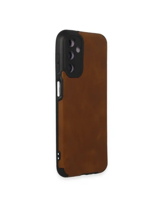 Samsung Galaxy M14 5g Kılıf Loop Deri Silikon - Kahverengi