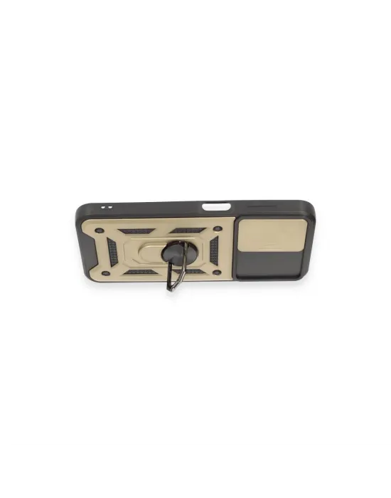 Samsung Galaxy M14 5g Kılıf Pars Lens Yüzüklü Silikon - Gold
